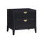Ensemble de chambre pour très grand lit, tapissier, noir, ivoire, 3 pièces avec 2 tables de chevet