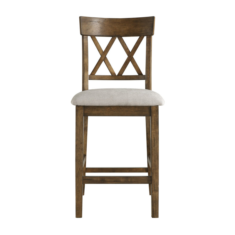 Light Oak Finish Counter Height Chairs Set of 2