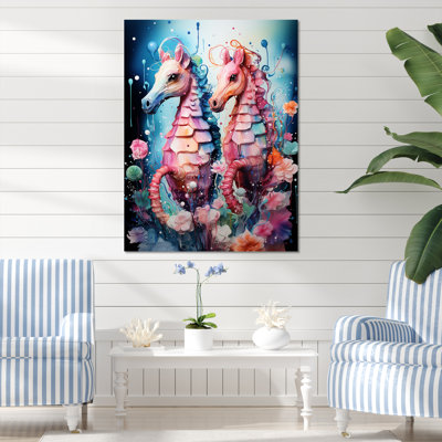 Blue And Pink Seahorse Ballet
