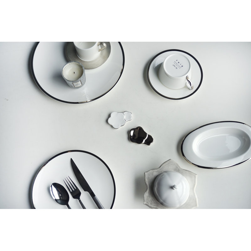 Platinum Edge 2 Piece 6" Plates Set