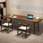 Bureau rectangulaire en bois massif noyer-119723934