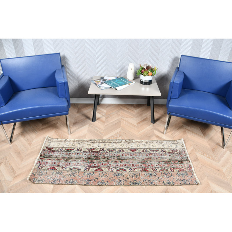 Handcrafted Vintage Turkish Runner Rug With Intricate Pattern In Earthy Tones Adds Classic Elegance To Any Decor