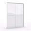 Porte de douche coulissante double 56 "- l 60" x H 72 ", porte de salle de bain coulissante semi-sans cadre avec verre trempé 1/4" (6mm) pour douche à l'italienne, blanc