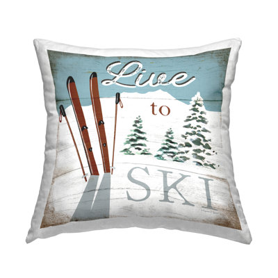Coussin Rustic Live To Ski