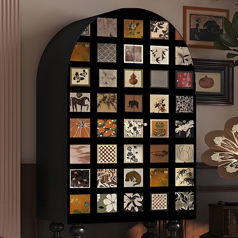 Armoire de rangement French French, Noir