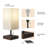 Albaro 14" LED Desk Lamp with USB Charging Port - Small Bedside Table Light for Reading - Bedroom, Living or Dining Room, Dorm Decor (Linen/Brown)