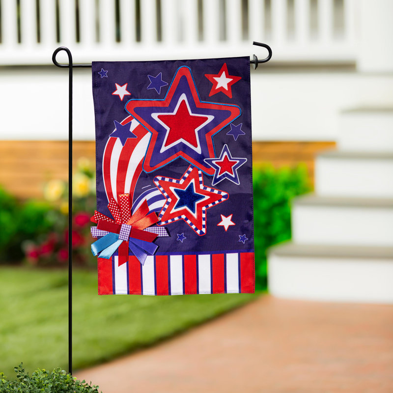 Drapeau de jardin étoiles et rayures
