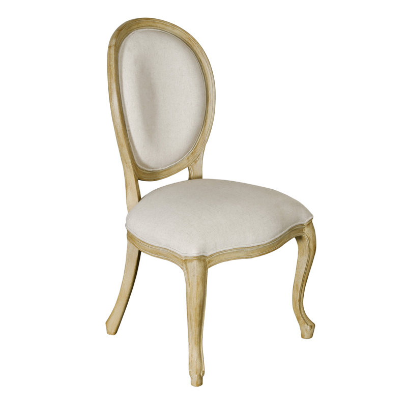 Frady 21.5'' H Linen Upholstered Side Chair, Beachstone