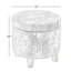 Repose-pieds de rangement rond de 19 po Asha Mid