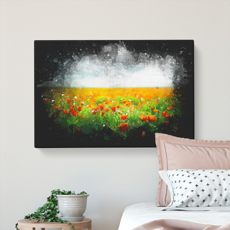 Poppy Field Dreams - Wrapped Canvas, 40cm H x 60cm W x 3cm D
