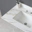 Dessus de meuble-lavabo en marbre de 37 po, comptoir de salle de bain avec lavabo central encastré rectangulaire et dosseret de 4 po de hauteur, comptoir pré-percé avec trou de robinet de 8 po, blanc de Carrare avec veines
