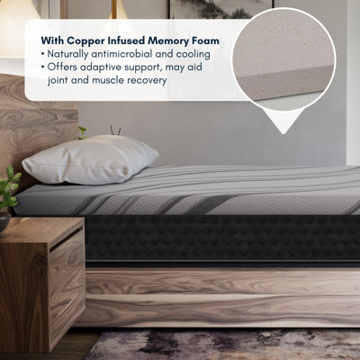 Matelas en mousse viscoélastique hybride Quinn