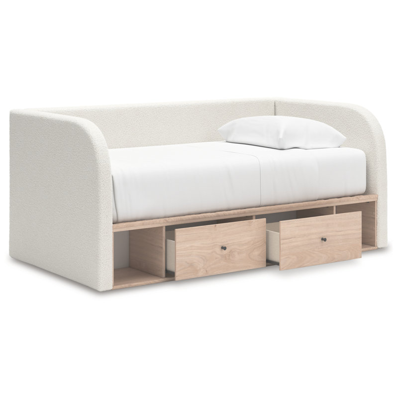 Saugus Twin Upholstered Day Bed With Storage, Twin