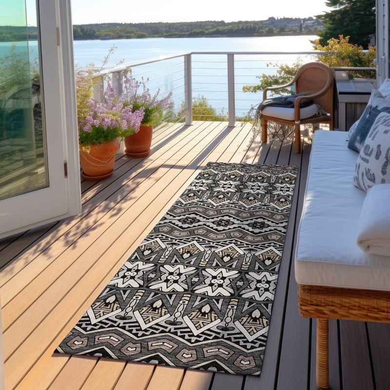 Tapis intérieur / extérieur Maliana, Tapis de couloir 2 pi 3 po x 7 pi 6 po