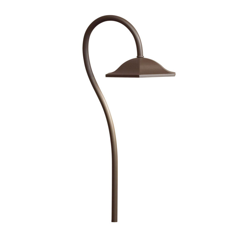 Burnestine Bronze Low Voltage Integrated LED Metal Pathway Light, Textured Architectural Bronze, 2700K