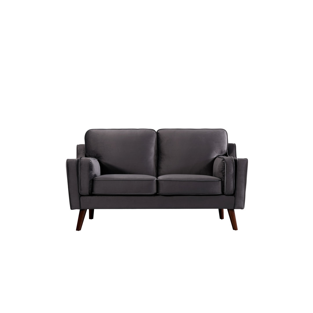 Hepworth 59" Velvet Square Arm Loveseat George Oliver 