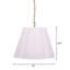 Luminaire suspendu 1 lumière Alala, lin bouclé-1789023286