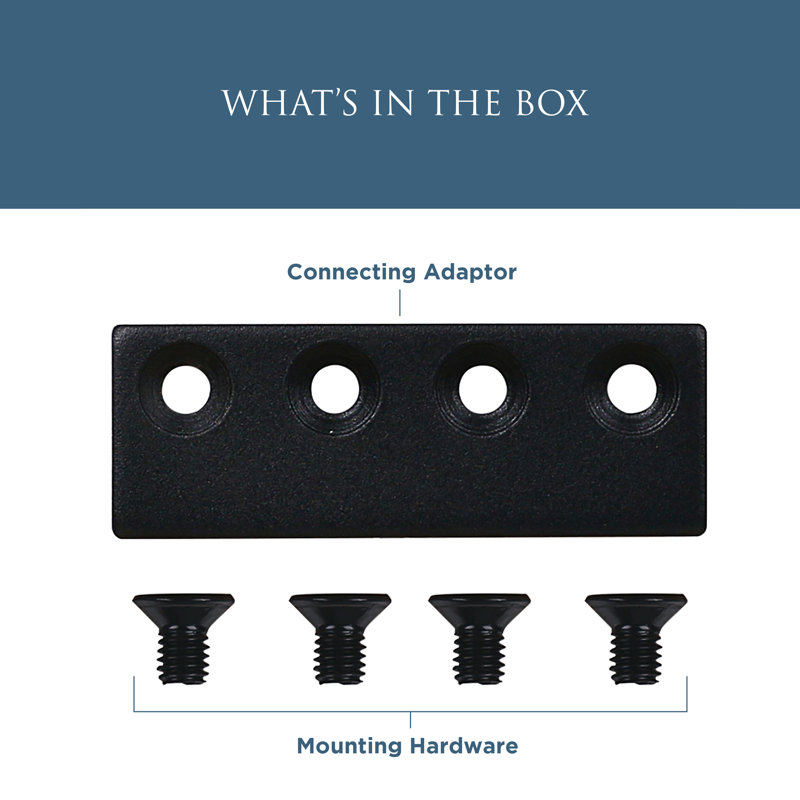Adaptateur Connexion de rail, Noir mat