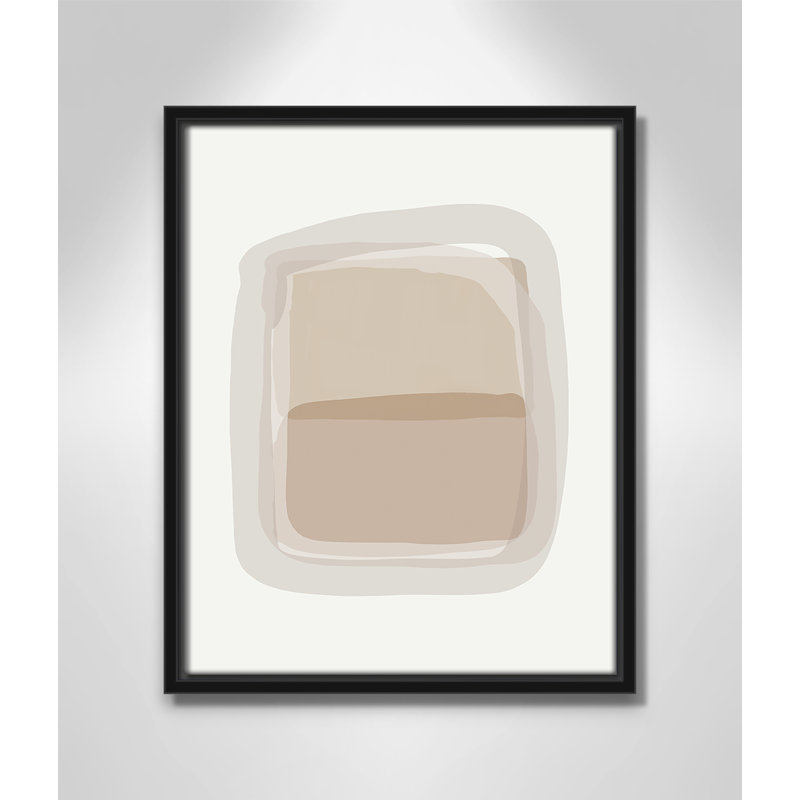 Tina - Cadre flottant, impression sur toile, H 15,5 po x l 12,5 po x P 2 po, Noir