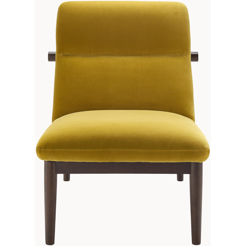 Deveon Modern Accent Chair, Burnt Orange 100% Cotton;Polyurethane