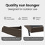 Sun Lounger With Table 2 Pcs 40 X 40 X 40.5 Cm-1323662475