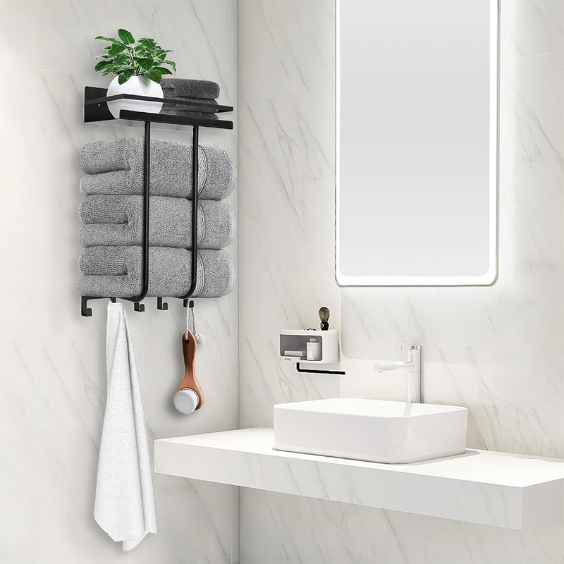 4 Wall Towel Rack