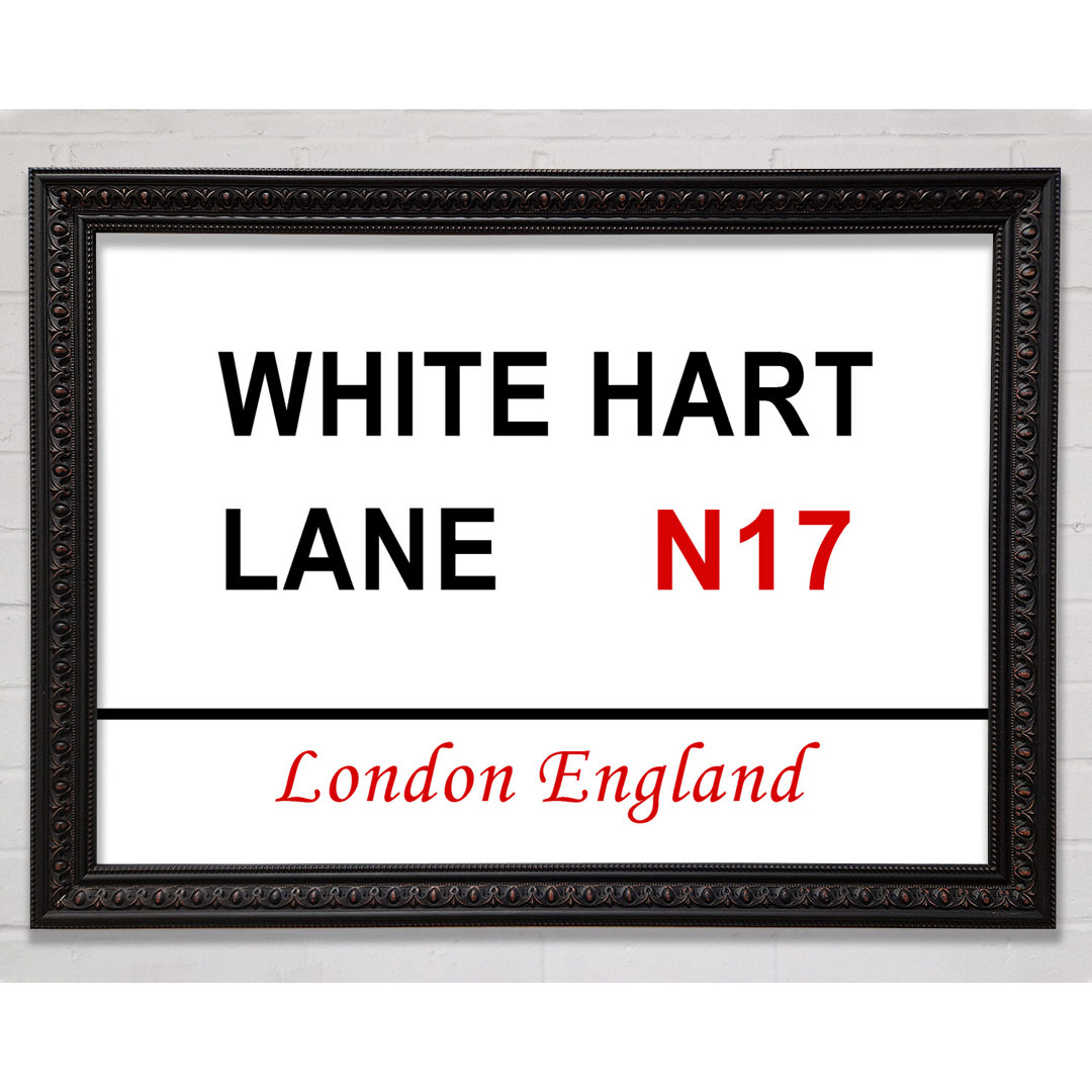 Silver Hart Lane Signs - Einzelne Bilderrahmen Kunstdrucke