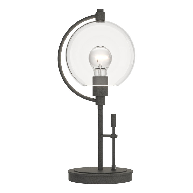 Pluto 19.3" Table Lamp, Clear, Natural Iron