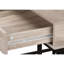Bureau de travail de 122 cm (48 po) de long pour bureau à domicile, stratifié brun, structure en métal noir, rangement pour ordinateur portable avec tiroirs, piètement en métal-134703989