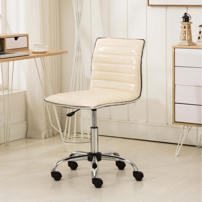 Penkridge Task Chair,Adjustable Air Lift Office Chair, Beige