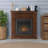 38 in. Dual Fuel Walnut Vent Free Fireplace System 26,000 BTU