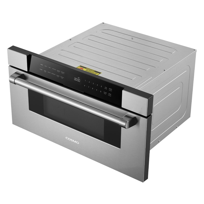 Cosmo 30 in. Haven Collection 1.2 cu. ft. Built-in Microwave Drawer, Presets, Touch Controls, Defrosting Rack, Stainless Steel