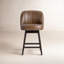 Della Upholstered Stool with Solid Wood Frame