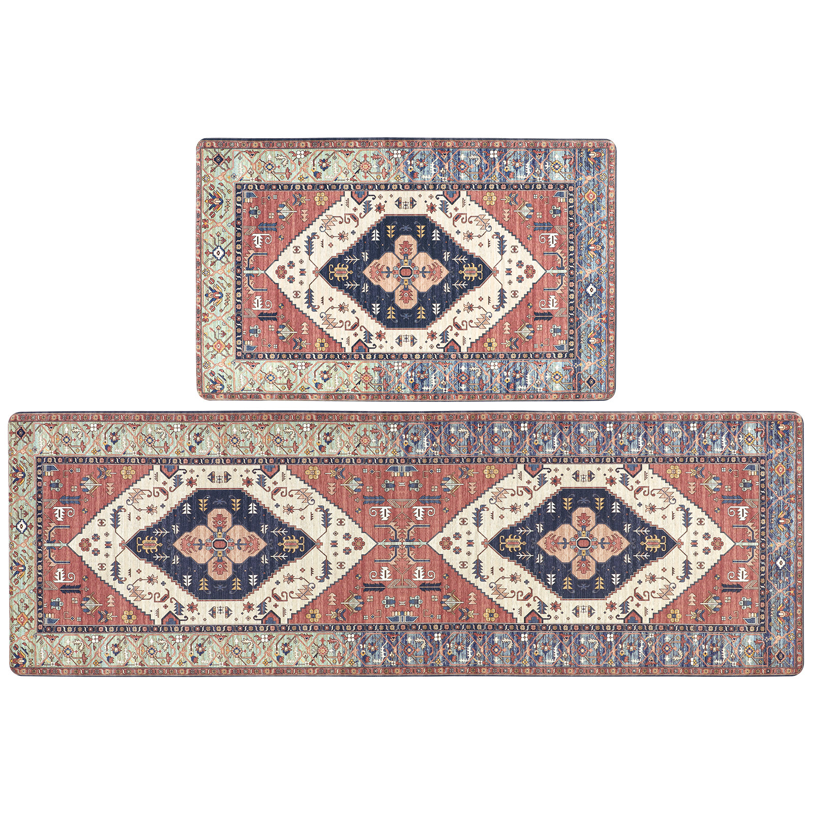 Bungalow Rose Elainey Anti Fatigue Kitchen Mat and Runner (Set of