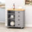 Kitchen Island Cart With Storage,Rolling Side Table On Wheels With Large Worktop, Cabinet With Drawers For Kitchen,Dinning Room