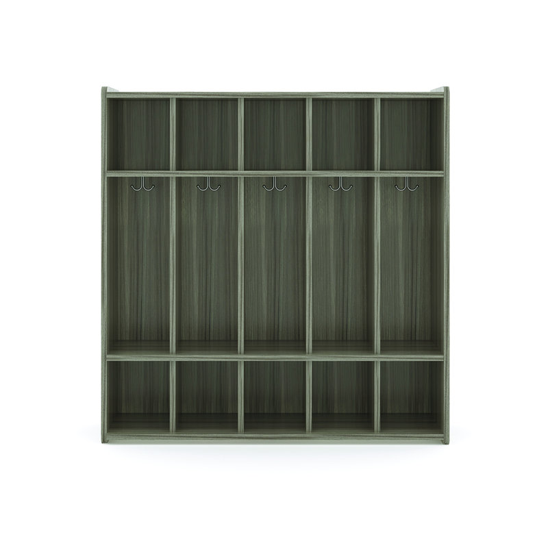 TotMate 5 Section Preschool Laminate Floor Locker 3 - Tier,46