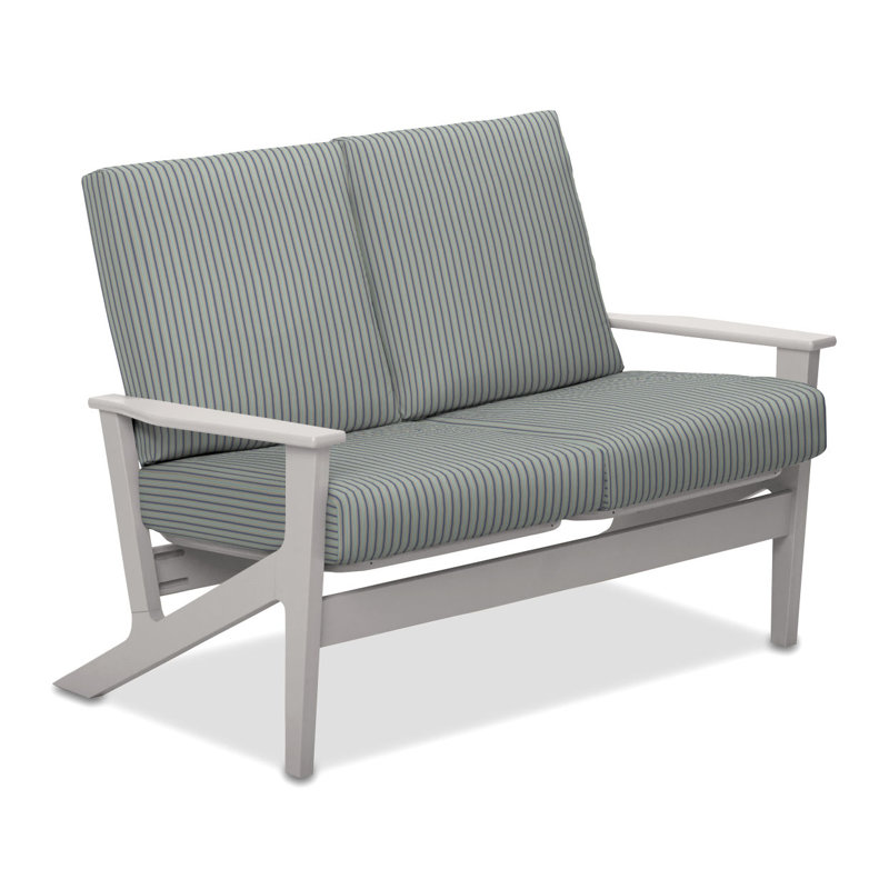 Chrisa 51.5'' Wide Loveseat with Cushions, Queensbury, Textured Snow