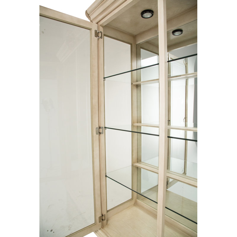 Lighted China Cabinet, Champagne