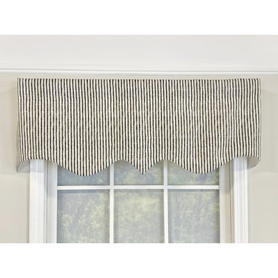 Duval Cotton Blend Striped Pointed Window Valance