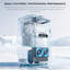 13,5 po. Machine à glaçons commerciale autoportante noire avec 100 lb Production quotidienne de glace, 18 lb Bac à glaçons, cube de glaçons pleine grandeur et panneau de commande ACL
