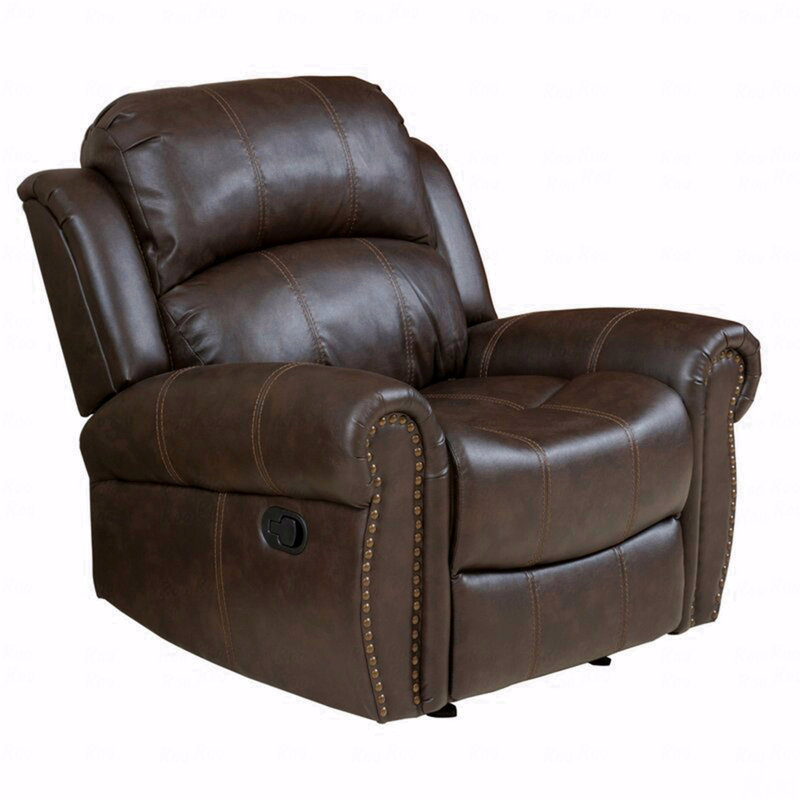 Fauteuil coulissant manuel en similicuir de 43,25 po de largeur avec fonction inclinable