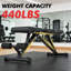 Adjustable Weight Bench 200kg, Foldable Incline/Decline/Flat Home Gym Bench for Full Body Workouts