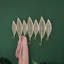 Ensemble de crochets muraux Nordic 3D Golden Leaf - manteau décoratif en forme de feuille et crochets à clés pour entrée, salon, chambre à coucher