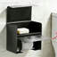 Boîte à mouchoirs murale à 2 niveaux, porte-papier hygiénique en aluminium avec tablette de rangement pour salle de bain