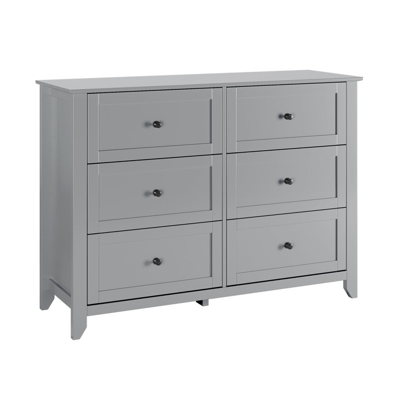 Commode 6 tiroirs Modern, Gris
