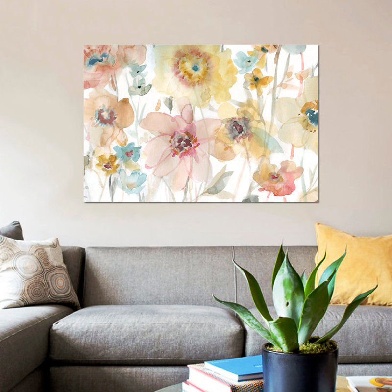 « mou spring ii », reproduction sur toile, H 26 po x l 40 po x P 1,5 po, Toile tendue, Pas de tapis