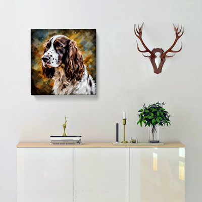 English Springer Spaniel Abstract - Wrapped Canvas
