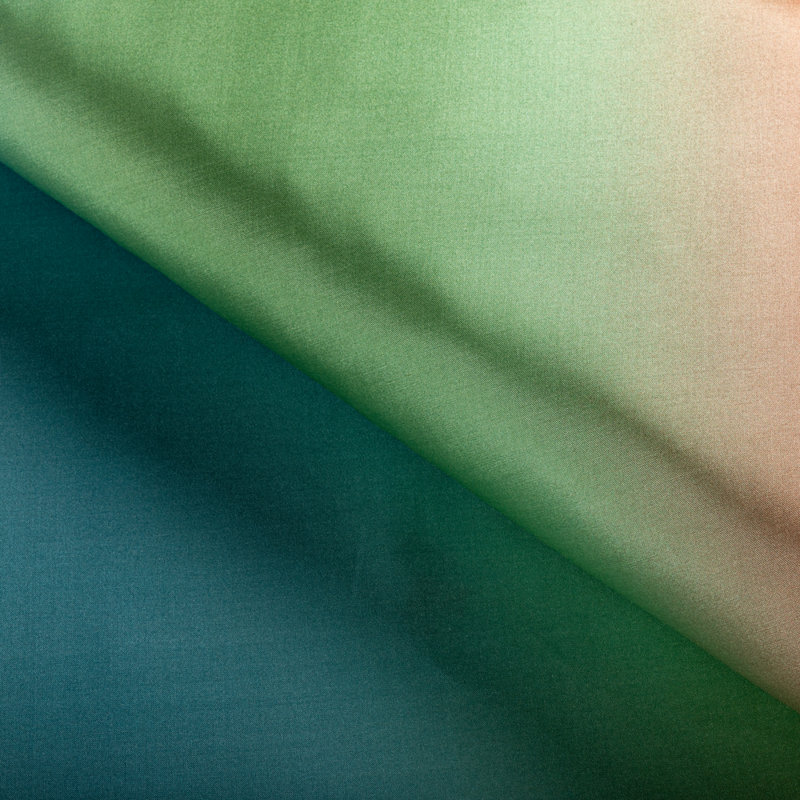 Majorelle Mirage 100% Silk Performance Fabric, Blue/Yellow/Green/Red