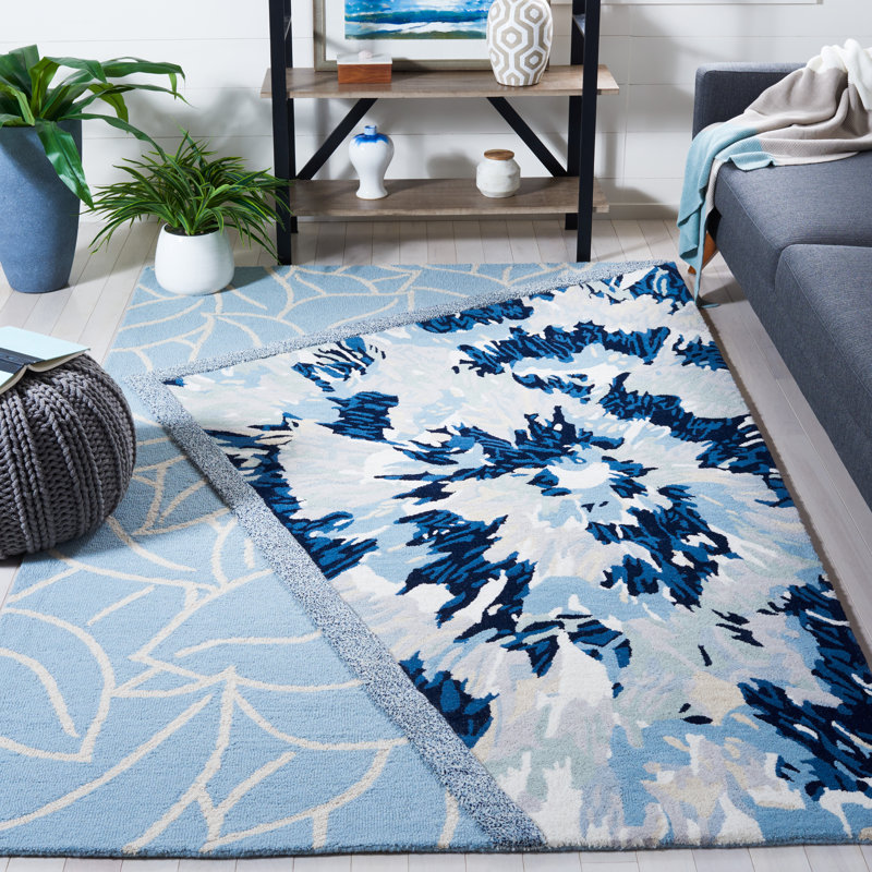 Fifth Avenue Hand Tufted New Zealand Wool Floral Rug, Rectangle 8' x 10'