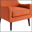 Chaise d'appoint en polyester brûlé avec 4 pieds, parfaite pour lire, se reposer et recevoir des invités dans n'importe quelle pièce-545204704